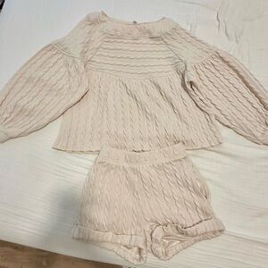 SOLD: Free People Knit Sweater and Shorts Set